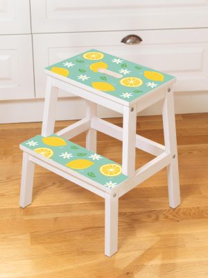 Gula citroner med blommor - IKEA Bekväm köksstege